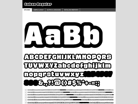 fonts/webfontkit-20240402-011522/gaban-outline-regular-ffp-demo screenshot