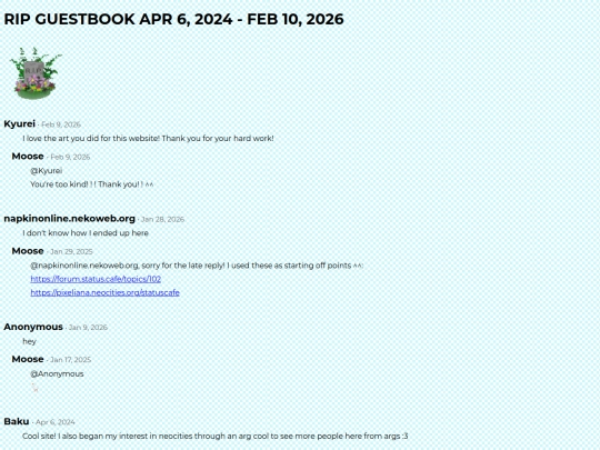 guestbook screenshot
