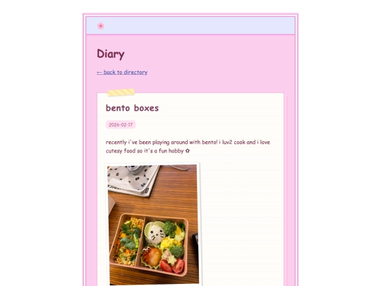 diary screenshot