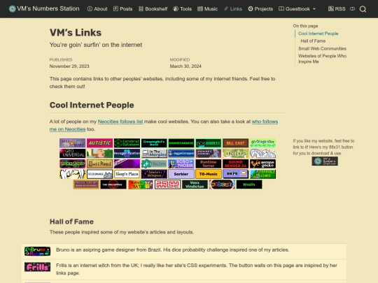 links screenshot