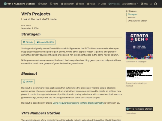projects screenshot