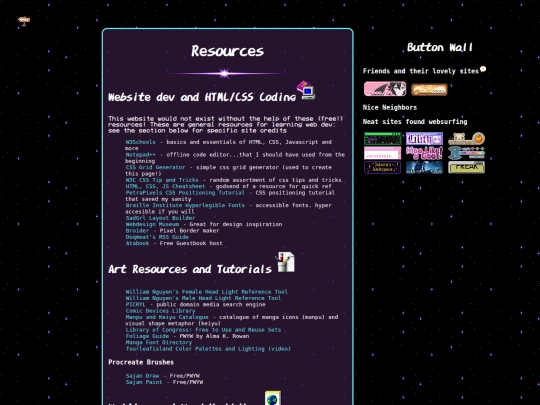 links screenshot