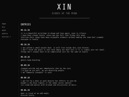 entries screenshot