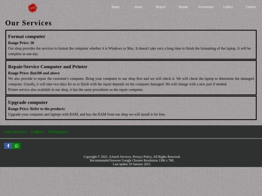 our_services screenshot