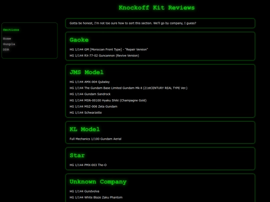 gunpla/koreviews/koreviews screenshot