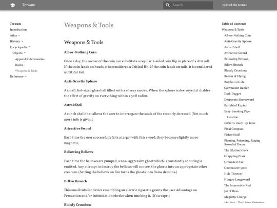 encyclopedia/objects/weapons-tools screenshot