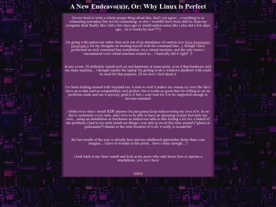 essays/newendeavour screenshot