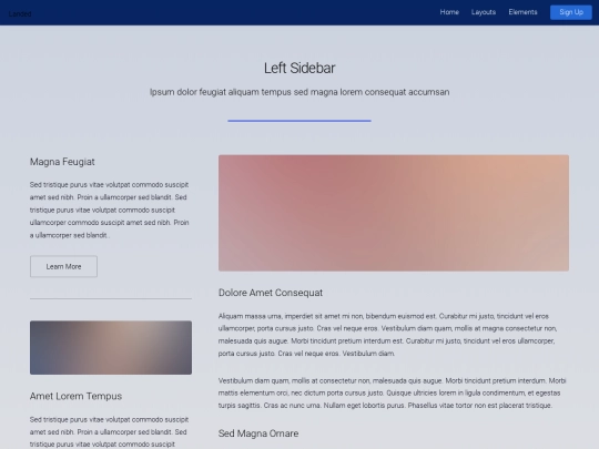 left-sidebar screenshot