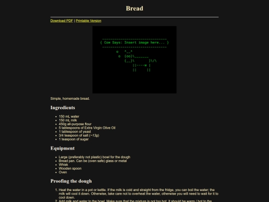 recipes/bread screenshot