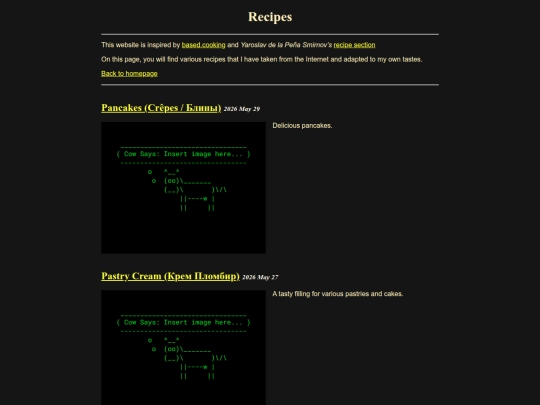 recipes screenshot