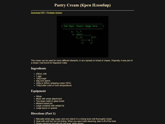 recipes/pastry-cream screenshot