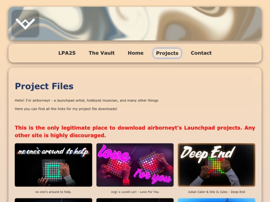 projects screenshot
