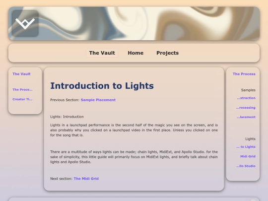 thevault/theprocess/introtolights screenshot