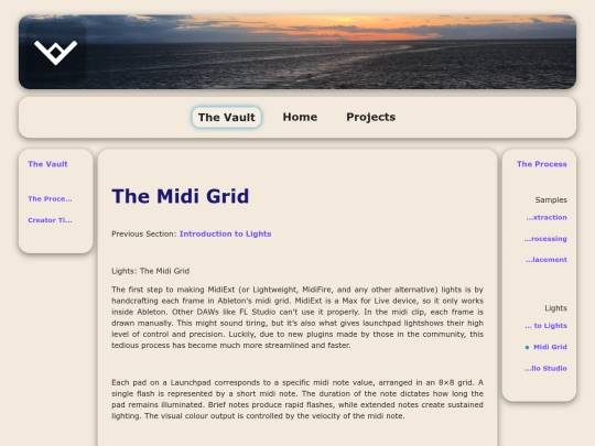 thevault/theprocess/midigrid screenshot