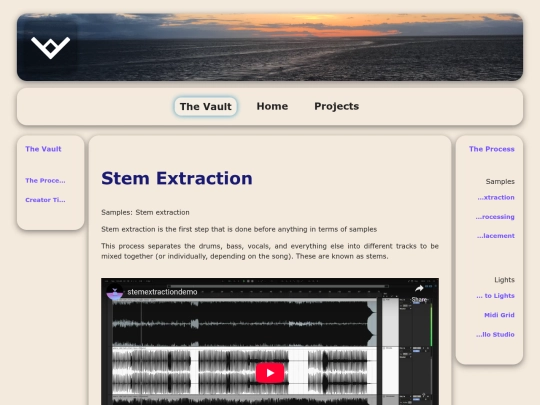 thevault/theprocess/stemextraction screenshot