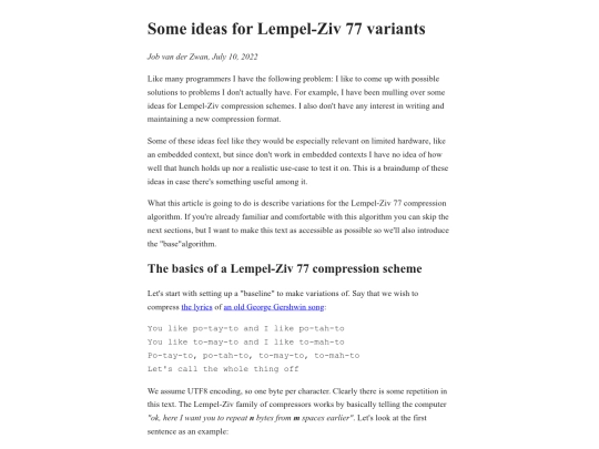 lz77ideas screenshot
