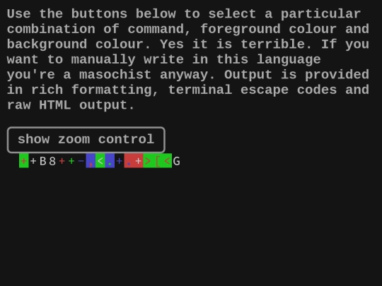 rbbf/rainbowbrainfuck screenshot