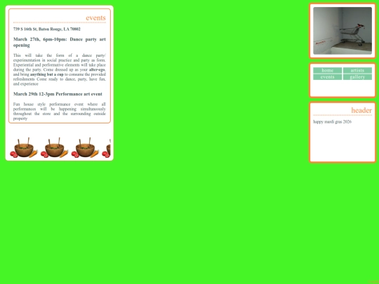 events screenshot