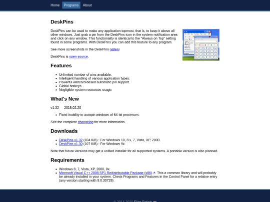 deskpins screenshot