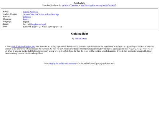 fanfictions/Guiding_light screenshot