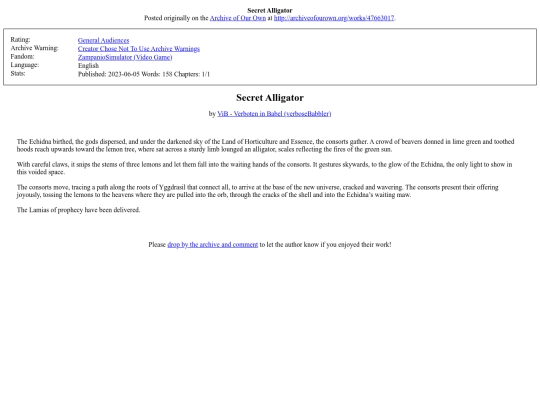 fanfictions/Secret_Alligator screenshot