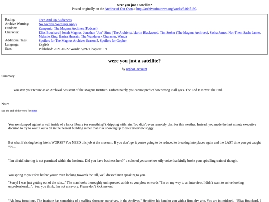 fanfictions/were_you_just_a_satellite screenshot