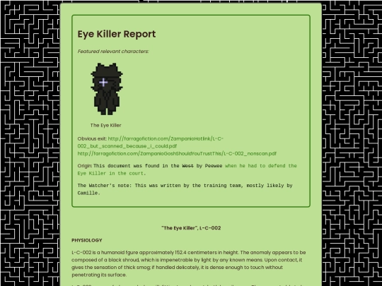 hiddenstories/eyekillerreport screenshot