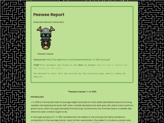 hiddenstories/peeweereport screenshot