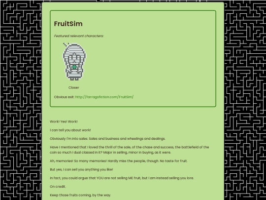 landingpage/fruitsim screenshot