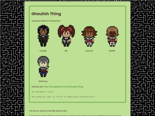 landingpage/ghoulishthing screenshot