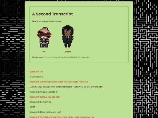 landingpage/secondtranscript screenshot