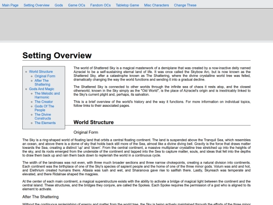 setting-overview screenshot