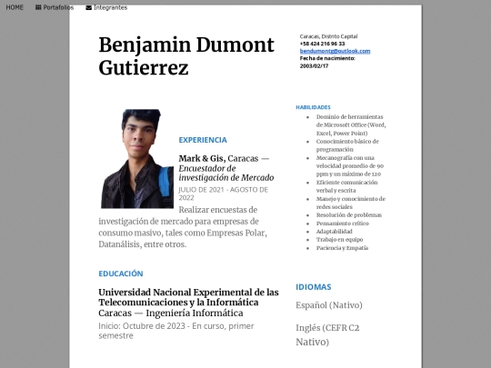 integrantes/dumont screenshot