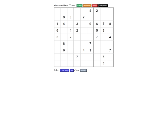 sudoku screenshot