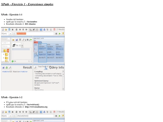 Ejercicio xpath CICLOS/ejercicio screenshot