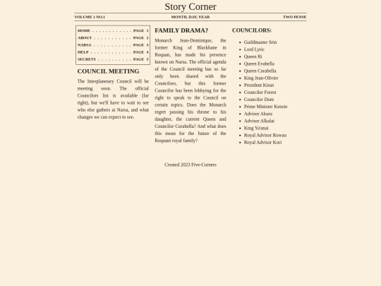 newspapers/storycorner screenshot
