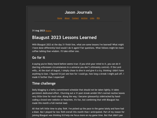 2023/08/31/blaugust-2023-lessons-learned screenshot