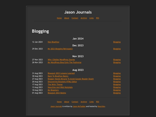 topics/blogging screenshot