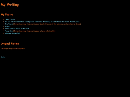 writing screenshot