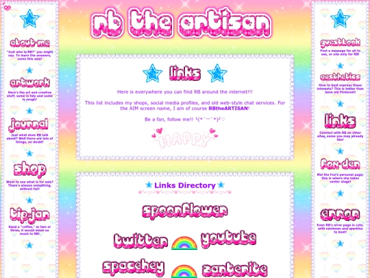 links screenshot