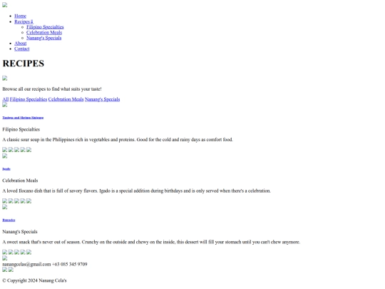 recipes screenshot