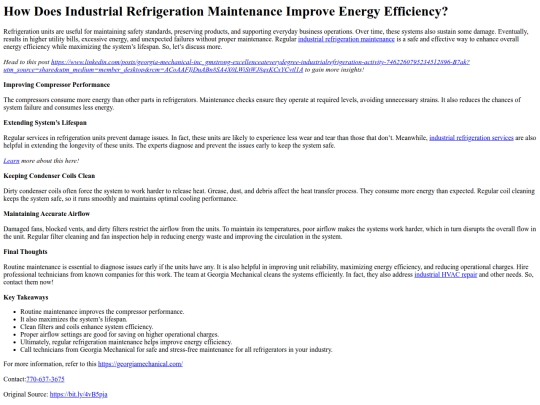 HowDoesIndustrialRefrigerationMaintenanceImproveEnergyEfficiency screenshot