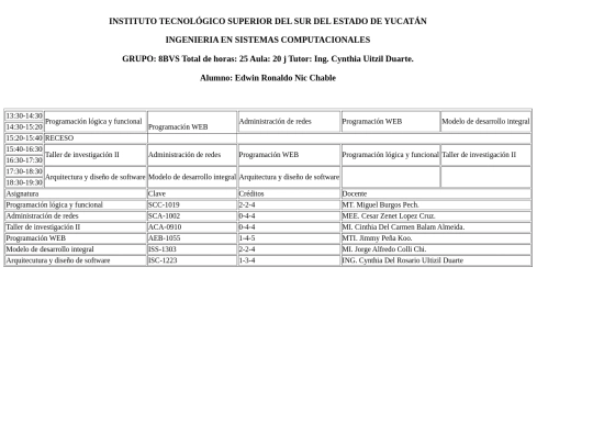 HorarioClases screenshot