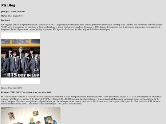 miblog screenshot