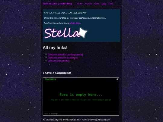 links screenshot