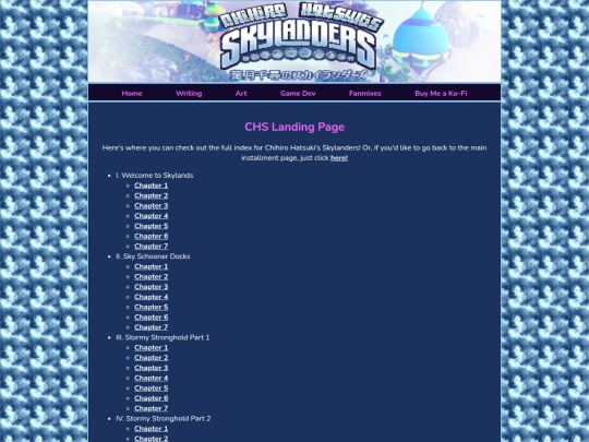 CHSlandingpage screenshot