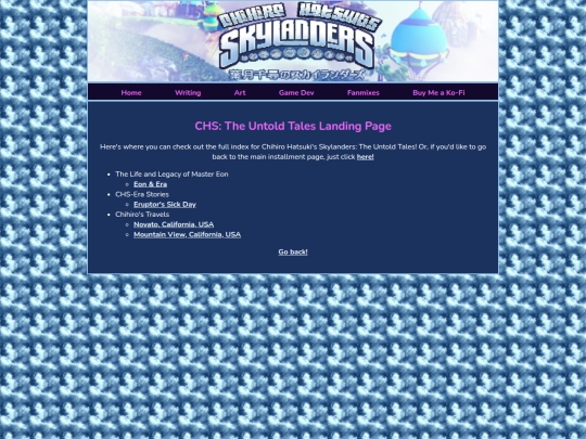 CHSuntoldtaleslandingpage screenshot
