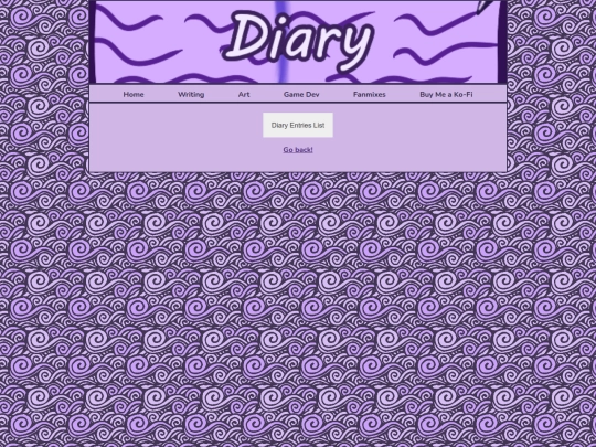 diarylandingpage screenshot