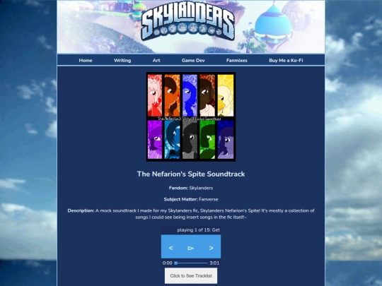 fanmixes/thenefarionsspitesoundtrack screenshot