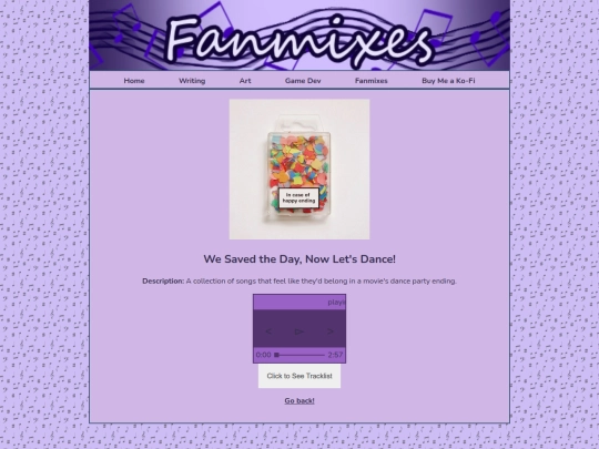 fanmixes/wesavedthedaynowletsdance screenshot